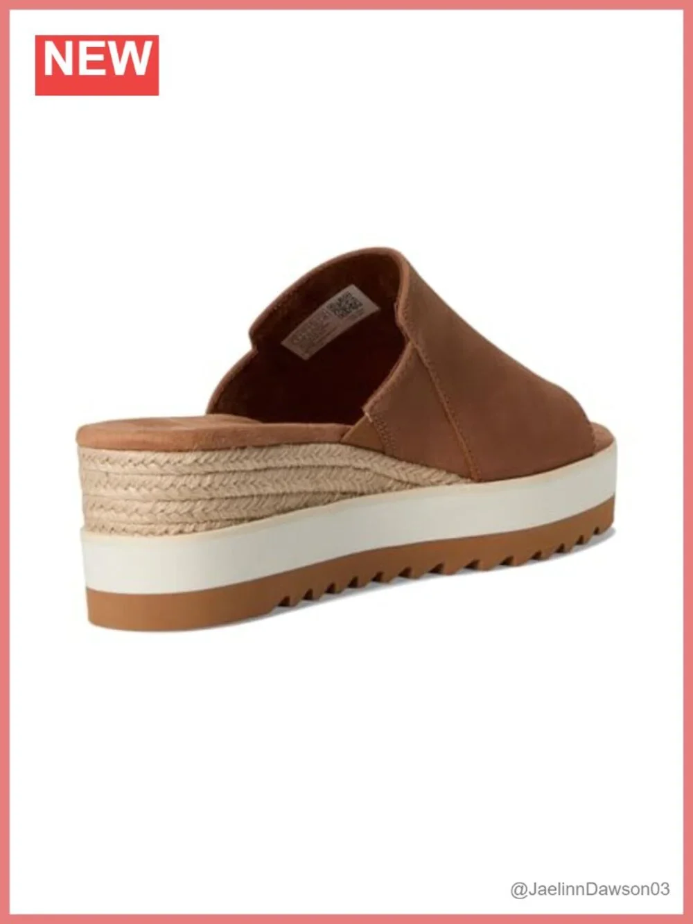 TOMS Diana Mule Wedge Sandals Size 8 Brown